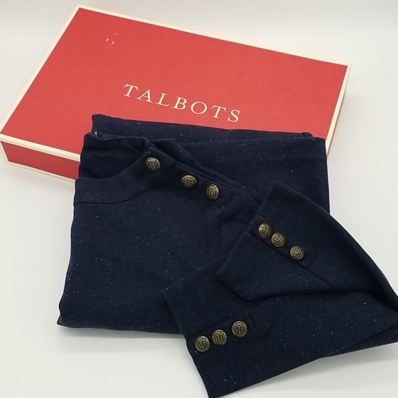 Talbots Blue Heathered Shift Dress - Picture 2 of 9